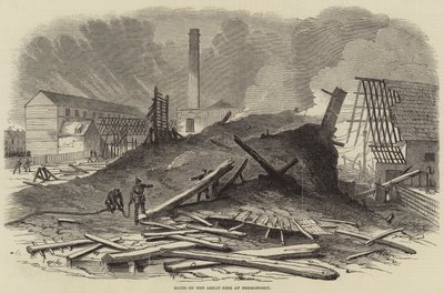 Ruinas del Gran Incendio en Bermondsey de Edwin Weedon